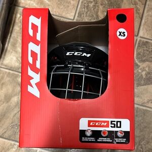 CCM Black Helmet with Metallic Cage